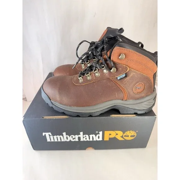 NEW Timberland Flume Mid Dark Brown Waterproof Hiking Boots Men 8.5 M TB 0A29B8 - Picture 5 of 16